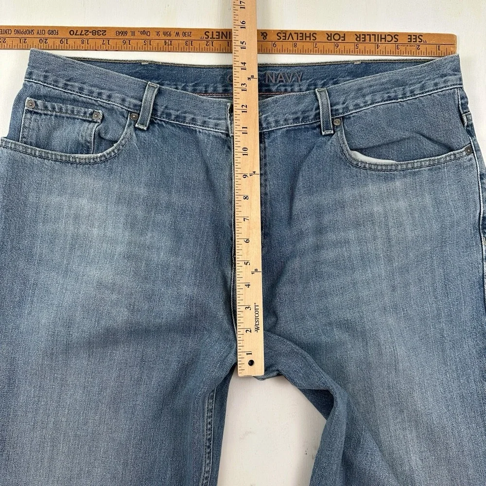 Vintage Old Navy Loose Jeans Mens 40x32 Baggy Fit Light Wash Blue Denim Y2K‎